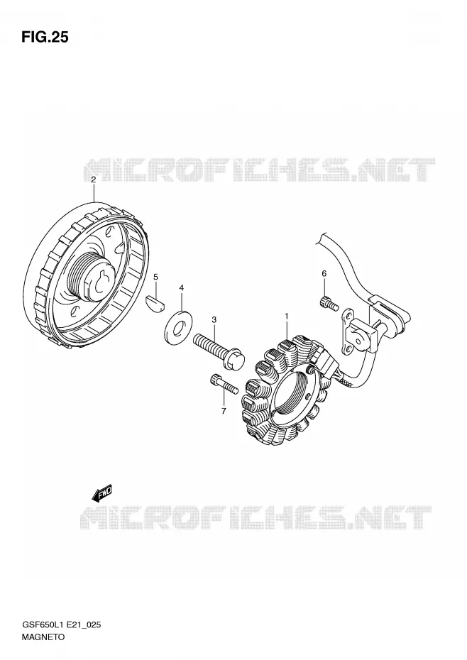 ALLUMAGE ROTOR - STATOR Suzuki MOTO 650 BANDIT 2011  GSF650SAL1(E21)