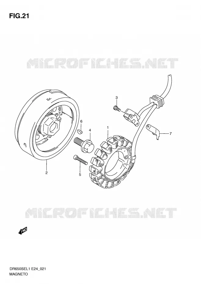 ALLUMAGE ROTOR - STATOR Suzuki MOTO 650 DR 2011  DR650SE L1(E24)