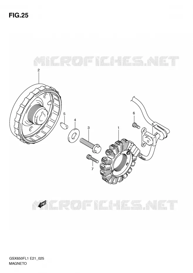 ALLUMAGE ROTOR - STATOR Suzuki MOTO 650 GSX-F 2011  GSX650FL1(E21)