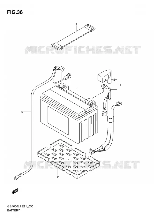 BATTERIE (GSF650AL1 E21) Suzuki MOTO 650 BANDIT 2011  GSF650AL1(E21)