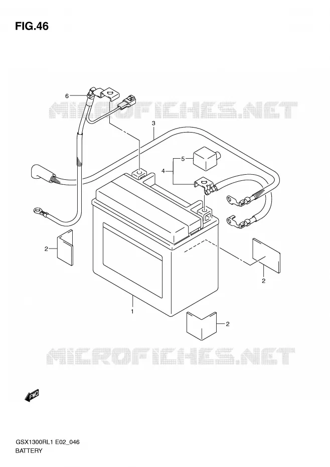 BATTERIE (GSX1300RL1 E2) Suzuki MOTO 1300 HAYABUSA 2011  GSX1300RL1(E2)