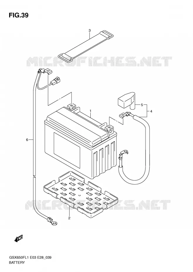BATTERIE (GSX650FL1 E3) Suzuki MOTO 650 GSX-F 2011  GSX650FL1(E3/E28)