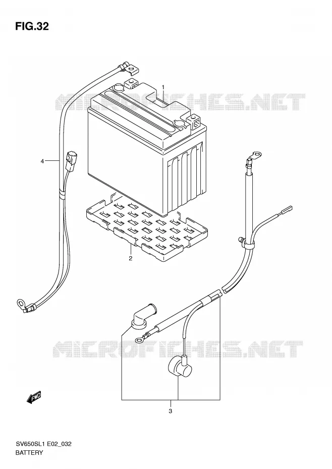 BATTERIE (SV650SAL1 E24) Suzuki MOTO 650 SV 2011  SV650SL1(E2)
