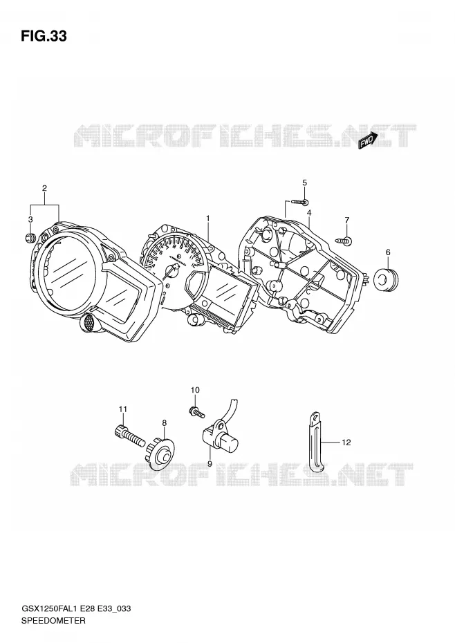 COMPTEUR (GSX1250FAL1 E28) Suzuki MOTO 1250 GSX-F 2011  GSX1250FAL1(E28)
