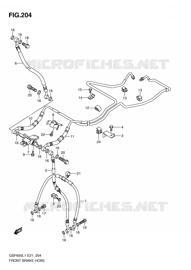 DURITE DE FREIN AVANT (GSF650SUAL1 E21) Suzuki MOTO 650 BANDIT 2011  GSF650AL1(E21)
