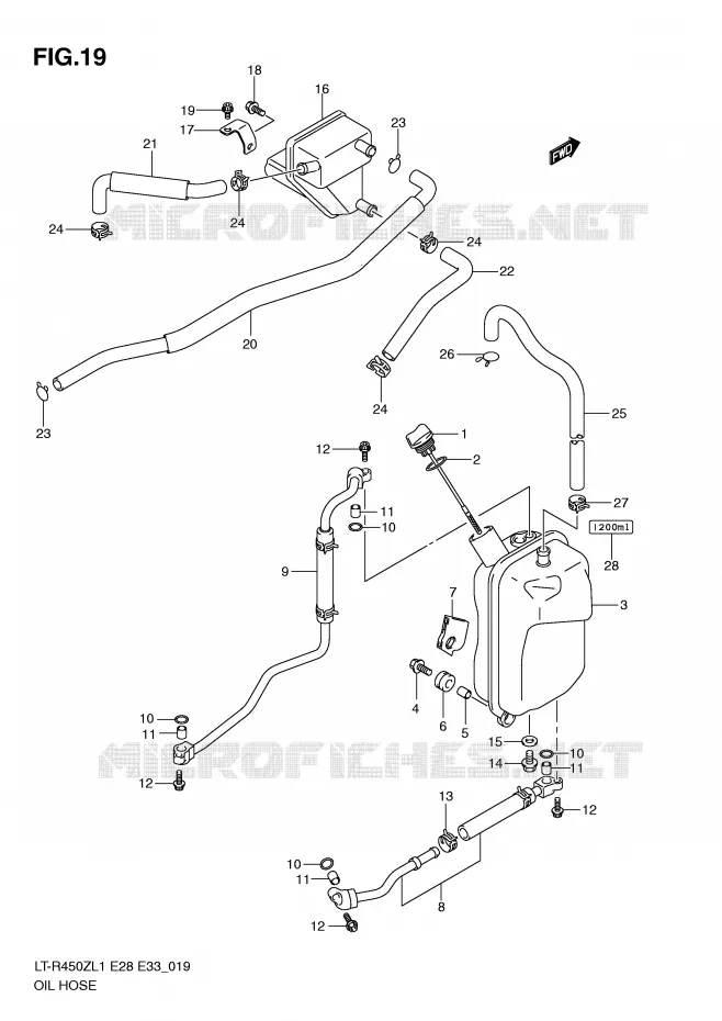 DURITE D'HUILE Suzuki QUAD 450 QUADRACER 2011  LT-R450L1(E28/E33)