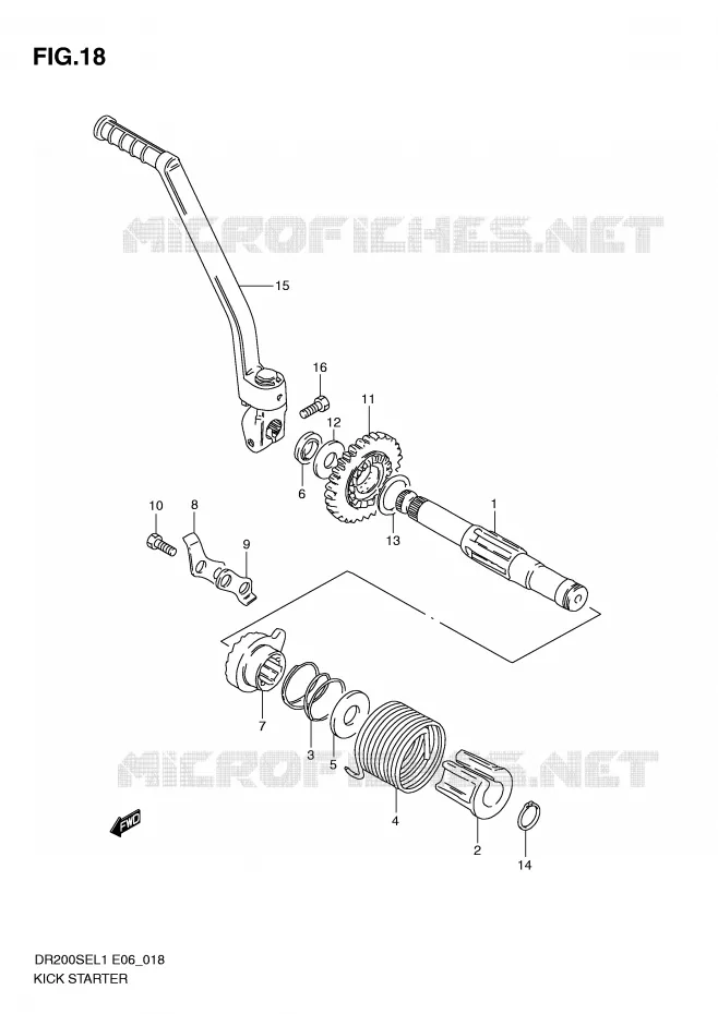 KICK Suzuki MOTO 200 DR 2011  DR200SEL1(E6)