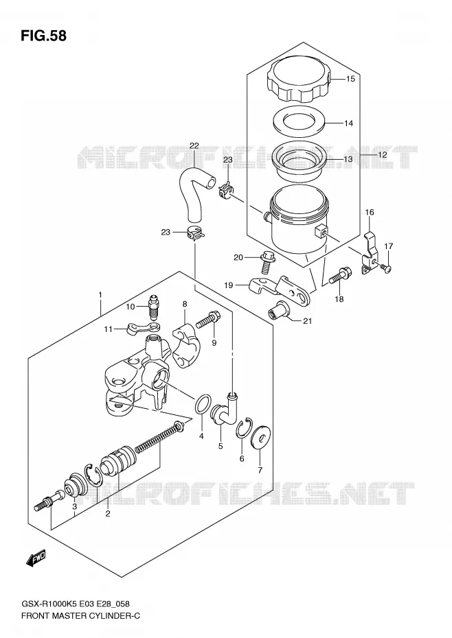 MAITRE CYLINDRE AVANT Suzuki MOTO 1000 GSX-R 2006  GSX-R1000 K6 (E03)