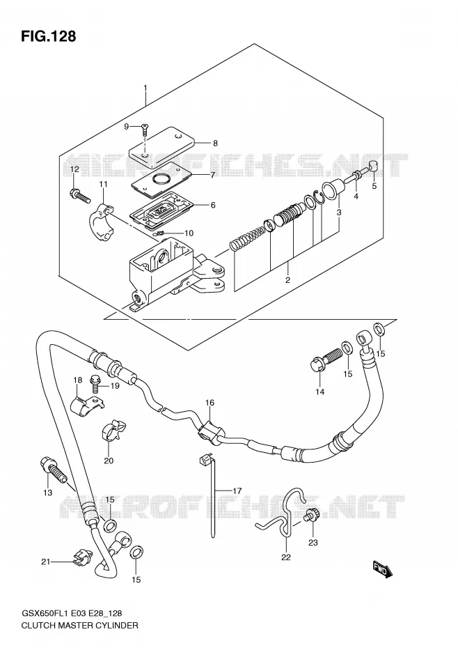 MAITRE CYLINDRE D'EMBRAYAGE Suzuki MOTO 650 GSX-F 2011  GSX650FL1(E3/E28)