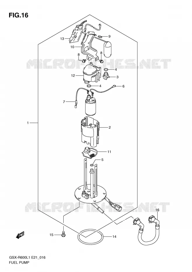 POMPE A ESSENCE Suzuki MOTO 600 GSX-R 2011  GSX-R600UEL1(E21)