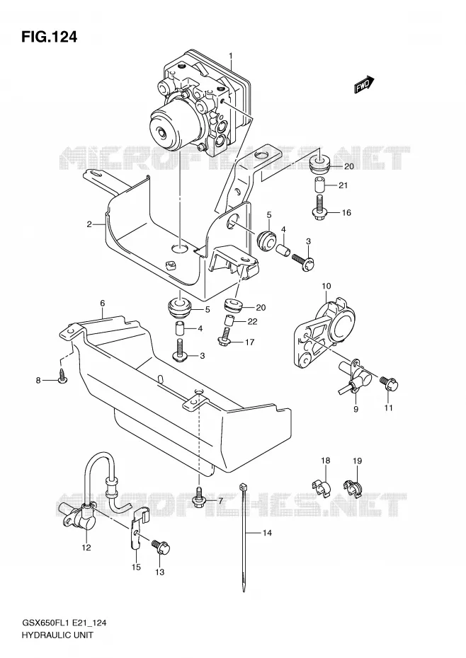 SYSTÈME ABS  (GSX650FUAL1 E21) Suzuki MOTO 650 GSX-F 2011  GSX650FL1(E21)