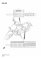 ETIQUETTE (VZR1800L1 E2) pour Suzuki INTRUDER 1800 2011