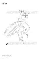 GARDE BOUE AVANT (VZR1800ZL1 E3) pour Suzuki INTRUDER 1800 2011