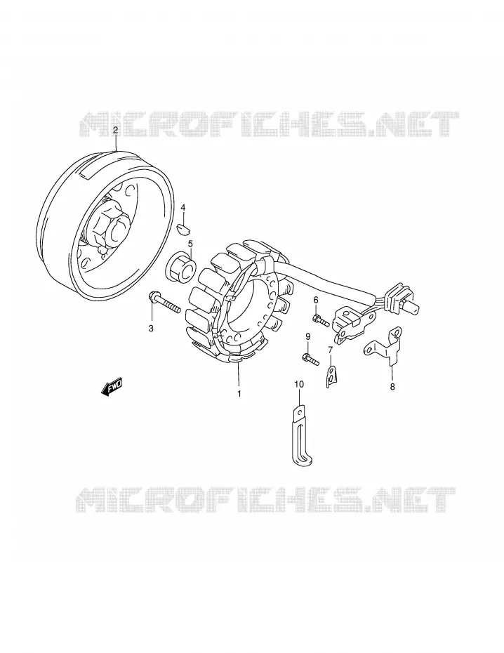 ALLUMAGE ROTOR - STATOR Suzuki QUAD 500 QUADMASTER 2001  LT-F500FK1(E24)