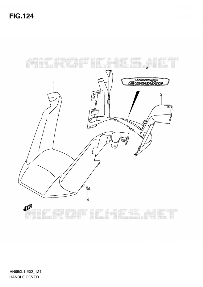 CARENAGE DE GUIDON (AN650AL1 E2) Suzuki SCOOTER 650 BURGMAN 2011  AN650AL1(E2)