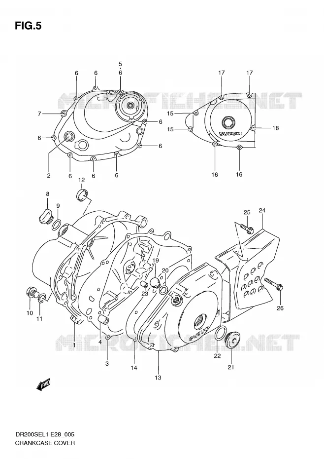CARTER Suzuki MOTO 200 DR 2011  DR200SEL1(E28)