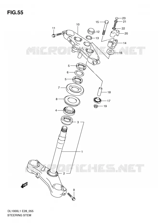 COLONNE DE DIRECTION Suzuki MOTO 1000 V-STROM 2011  DL1000L1(E28)
