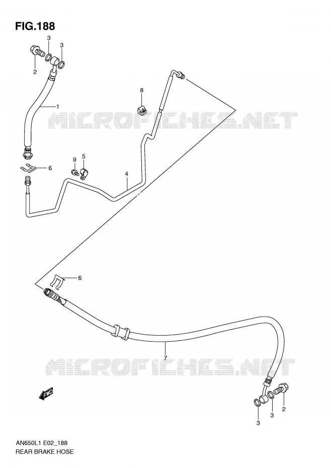 DURITE DE FREIN ARRIERE (AN650L1 E19) Suzuki SCOOTER 650 BURGMAN 2011  AN650L1(E2)
