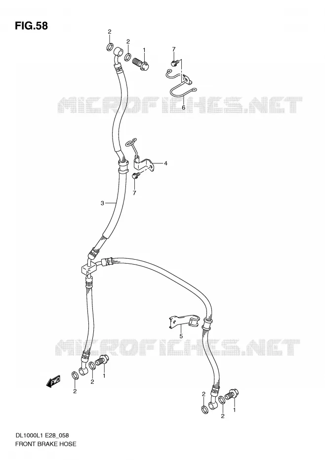 DURITE DE FREIN AVANT Suzuki MOTO 1000 V-STROM 2011  DL1000L1(E28)