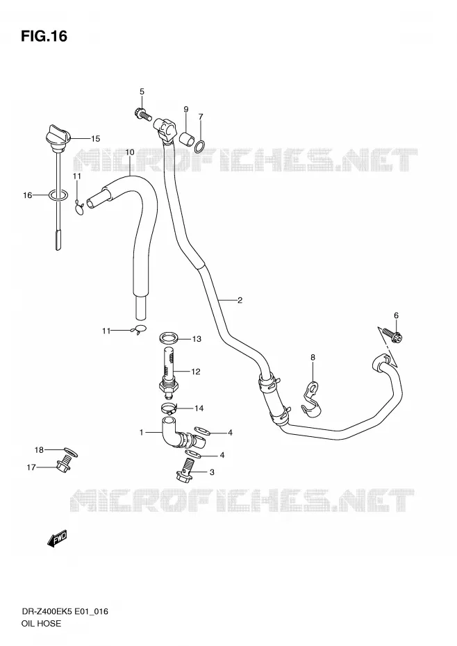 DURITE D'HUILE Suzuki MOTO 400 DR-Z 2005  DR-Z400EK5(E1)