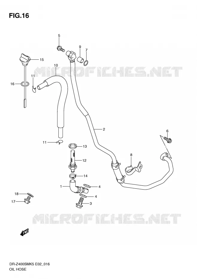 DURITE D'HUILE Suzuki MOTO 400 DR-Z 2008  DR-Z400SMK8(E2)