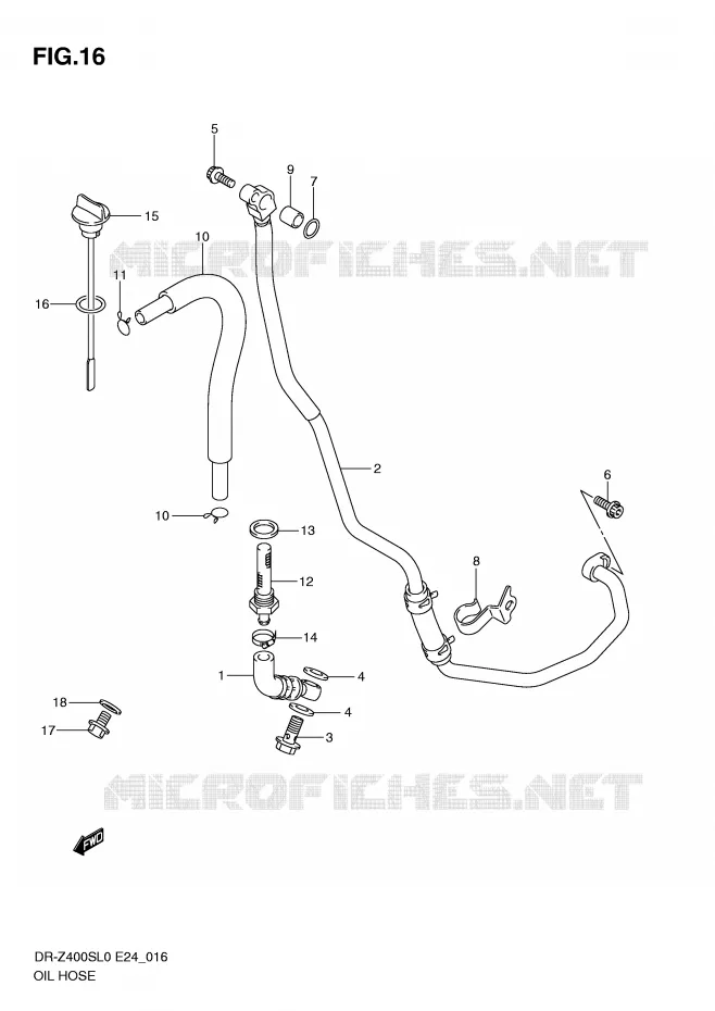DURITE D'HUILE Suzuki MOTO 400 DR-Z 2010  DR-Z400SL0(E24)