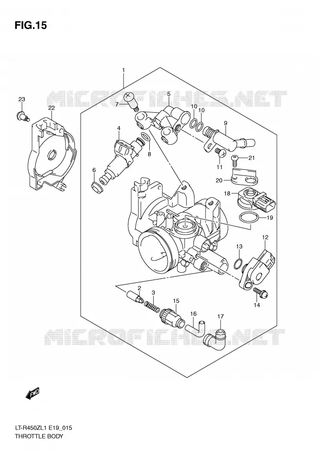 ENSEMBLE INJECTION Suzuki QUAD 450 QUADRACER 2011  LT-R450ZL1(E19)