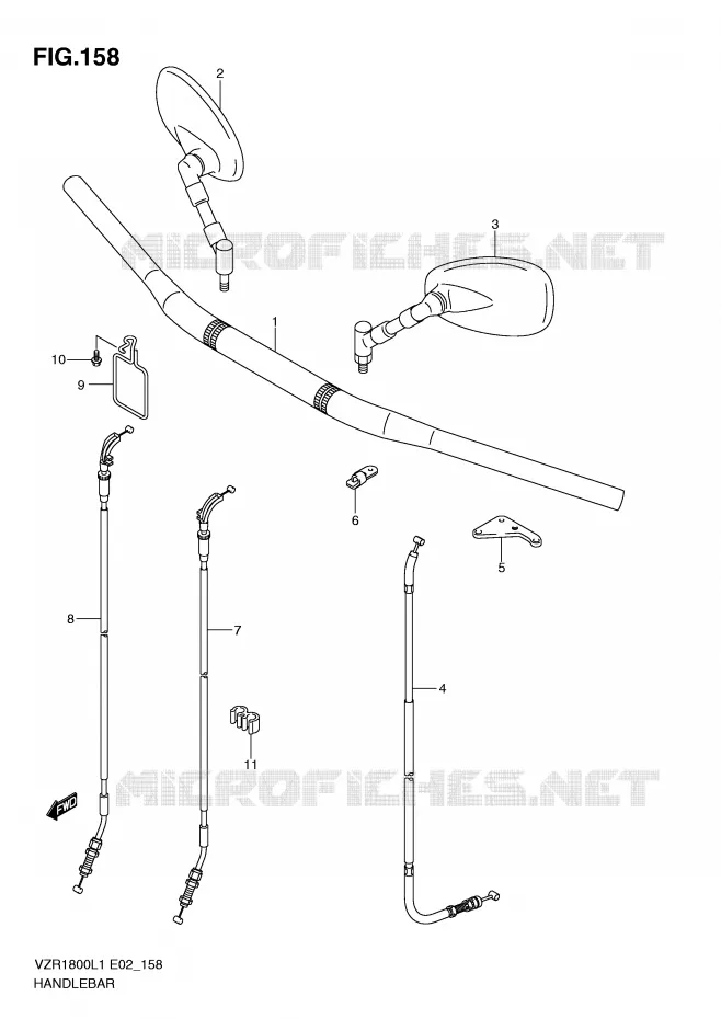 GUIDON (VZR1800ZL1 E2) Suzuki MOTO 1800 INTRUDER 2011  VZR1800L1(E2)