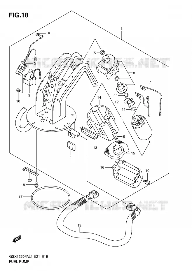 POMPE A ESSENCE Suzuki MOTO 1250 GSX-F 2012  GSX1250FAL1(E21)