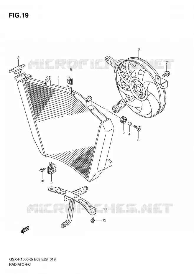 RADIATEUR Suzuki MOTO 1000 GSX-R 2005  GSX-R1000 K5 (E28)