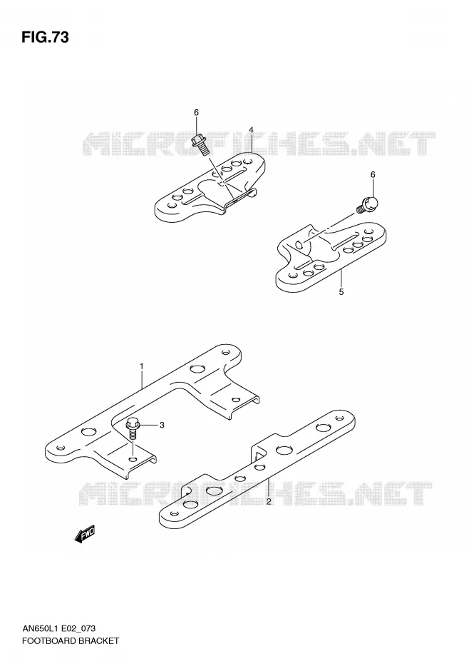 REPOSE PIEDS ARRIERE Suzuki SCOOTER 650 BURGMAN 2011  AN650L1(E2)