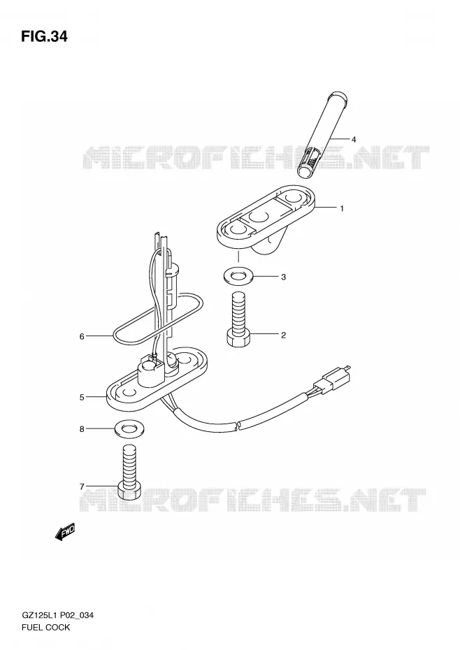 ROBINET D'ESSENCE Suzuki MOTO 125 MARAUDER 2011  GZ125L1(P02)