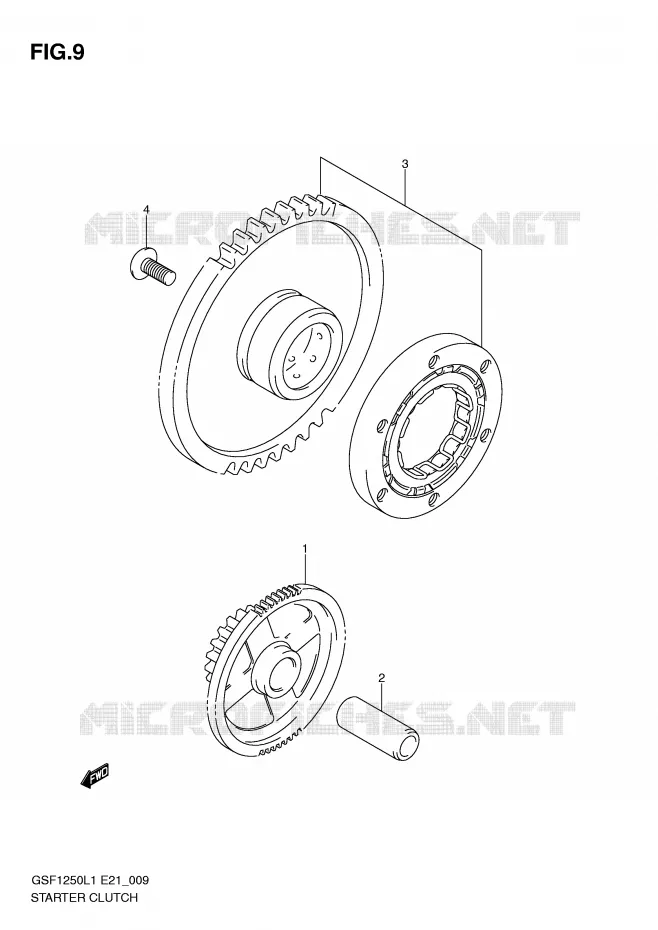 ROUE LIBRE DE DEMARREUR Suzuki MOTO 1250 BANDIT 2012  GSF1250L1(E21)