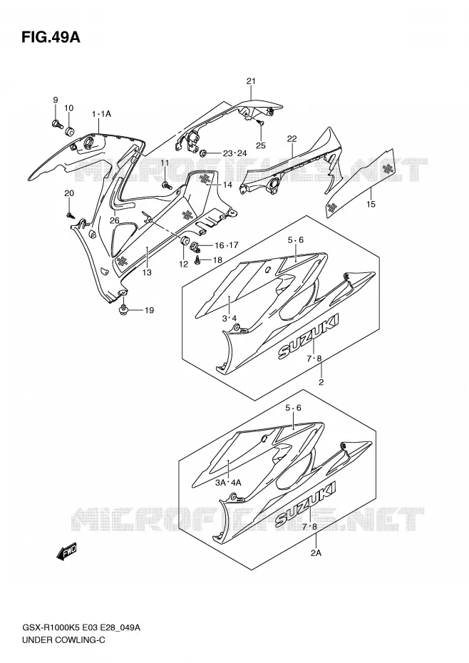 SABOT (MODELE K6) Suzuki MOTO 1000 GSX-R 2006  GSX-R1000 K6 (E03)