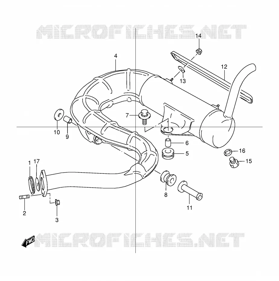 SILENCIEUX Suzuki QUAD 80 QUADSPORT 1998  LT80W(P1)