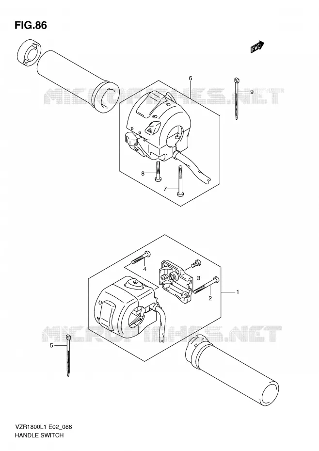 COMMODOS (VZR1800L1 E24) Suzuki MOTO 1800 INTRUDER 2011  VZR1800ZL1(E2)