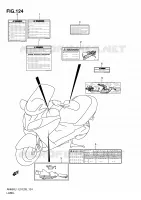 ETIQUETTE (AN650AL1 E33) pour Suzuki BURGMAN 650 2011