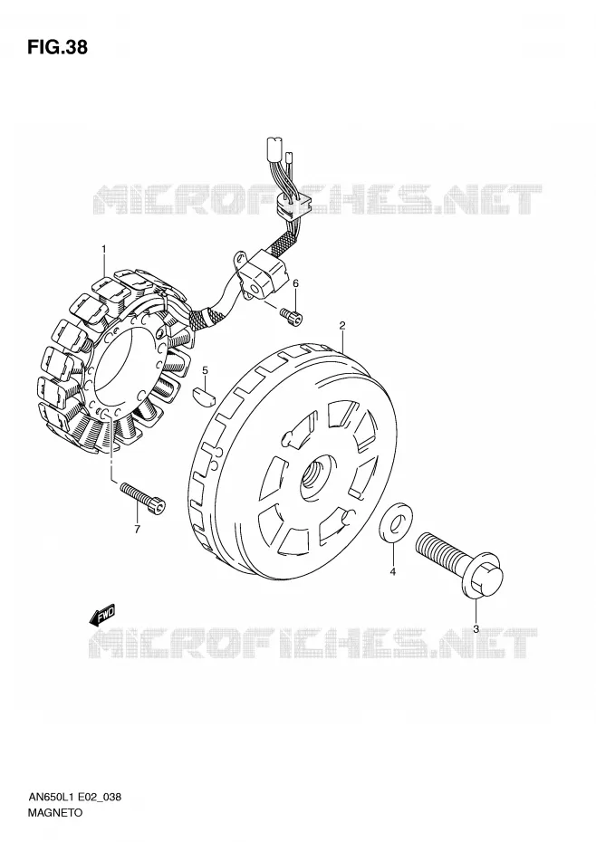 ALLUMAGE ROTOR - STATOR Suzuki SCOOTER 650 BURGMAN 2011  AN650L1(E2)
