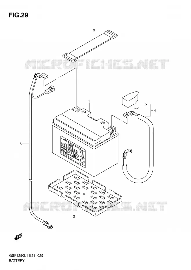 BATTERIE (GSF1250L1 E21) Suzuki MOTO 1250 BANDIT 2011  GSF1250L1(E21)