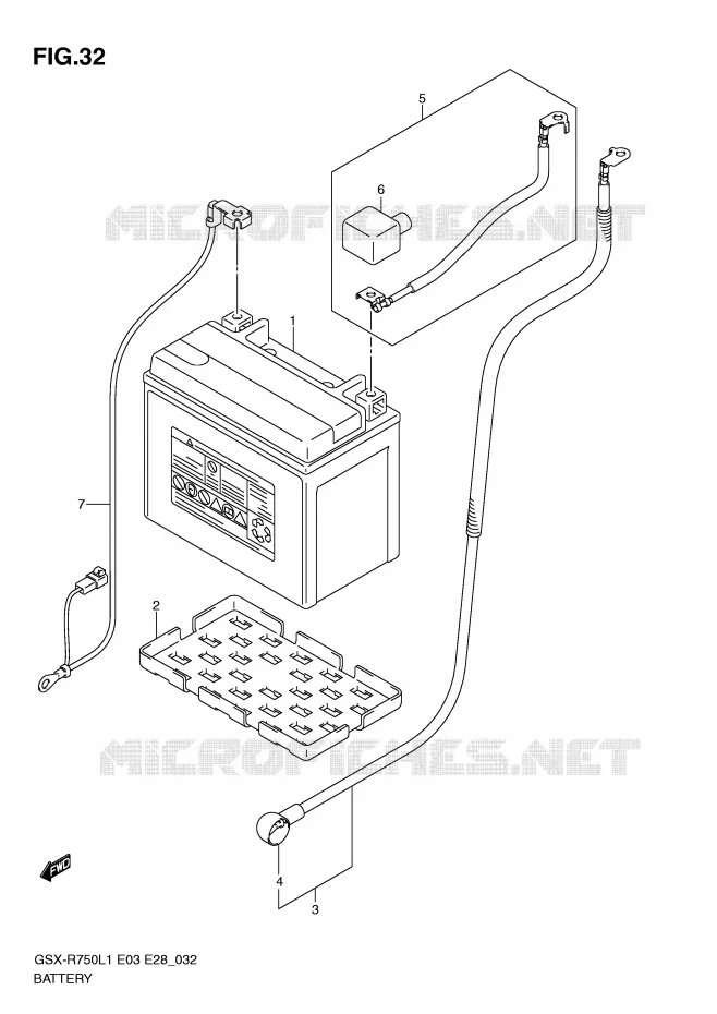 BATTERIE Suzuki MOTO 750 GSX-R 2011  GSX-R750L1(E3)