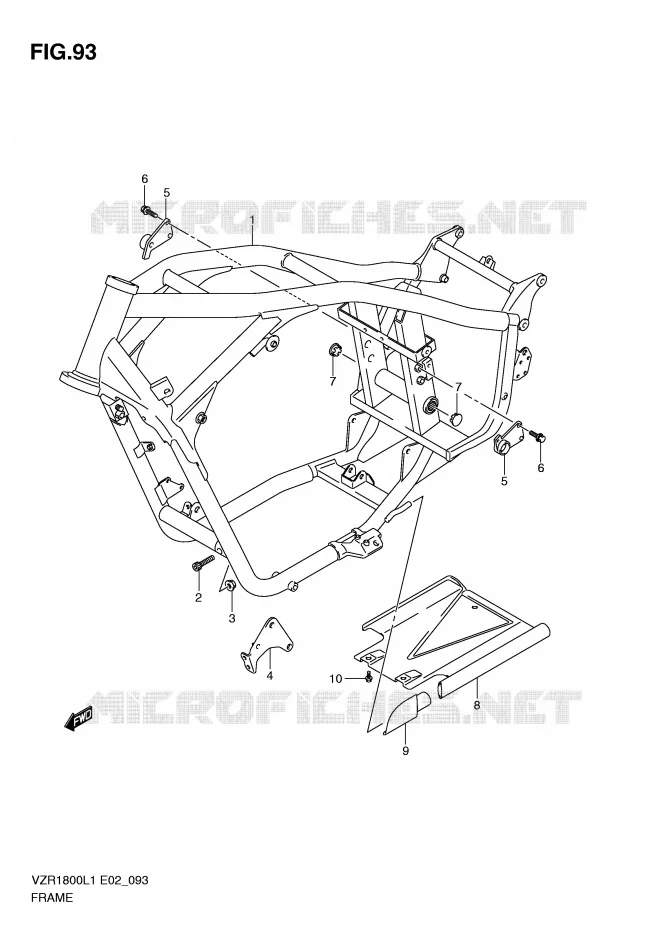 CADRE Suzuki MOTO 1800 INTRUDER 2011  VZR1800L1(E2)