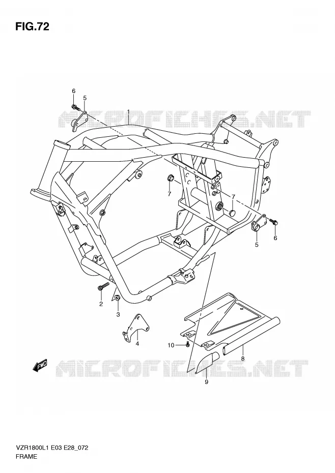 CADRE Suzuki MOTO 1800 INTRUDER 2011  VZR1800L1(E3)