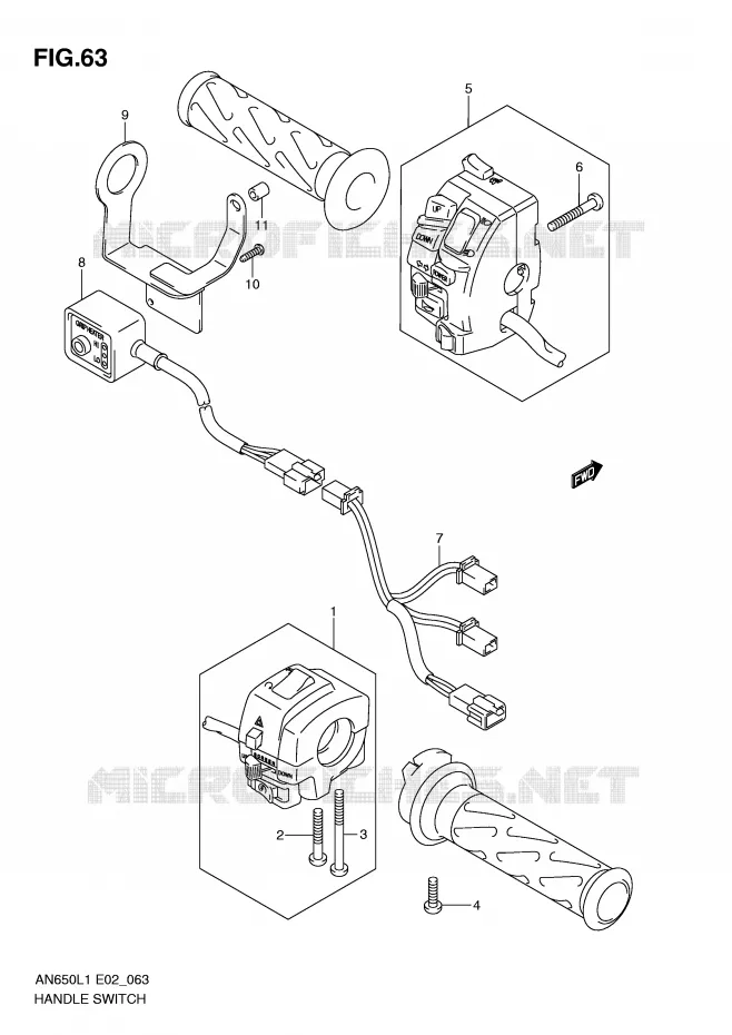 COMMODOS (AN650AL1 E19) Suzuki SCOOTER 650 BURGMAN 2011  AN650AL1(E2)