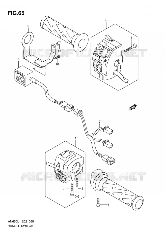 COMMODOS (AN650AL1 E51) Suzuki SCOOTER 650 BURGMAN 2011  AN650AL1(E2)