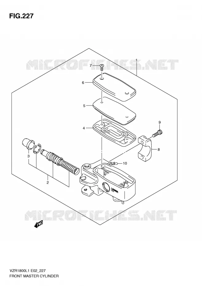 MAITRE CYLINDRE AVANT (VZR1800ZL1 E2) Suzuki MOTO 1800 INTRUDER 2011  VZR1800ZUFL1(E2)