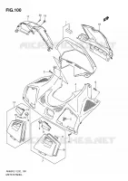 CARENAGE   SUPPORT DE COMPTEUR (AN650AL1 E24) pour Suzuki BURGMAN 650 2011