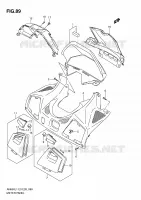 CARENAGE   SUPPORT DE COMPTEUR (AN650AL1 E28) pour Suzuki BURGMAN 650 2011