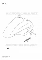 GARDE BOUE AVANT (AN400ZAL1 E33) pour Suzuki BURGMAN 400 2011