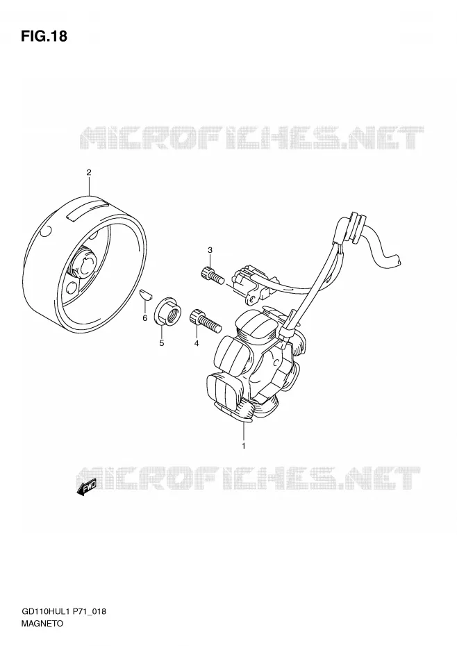 ALLUMAGE ROTOR - STATOR Suzuki MOTO 110 GD 2011  GD110HUL1(P71)