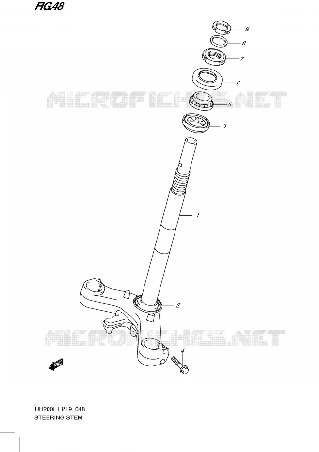 COLONNE DE DIRECTION Suzuki SCOOTER 200 BURGMAN 2011  UH200L1(P19)
